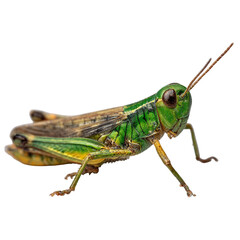 Green Grasshopper: Detailed Close-Up of Insect Specimen, Macro Photography