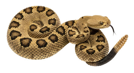Isolated Rattlesnake Coiled