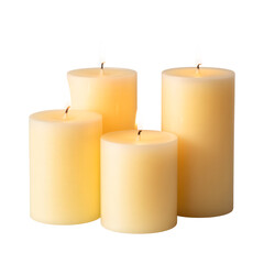 Candles on White: Simple Decoration for Home, Celebration, or Spa