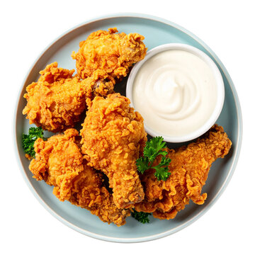 Crunchy Buttermilk Chicken Pieces on Plate