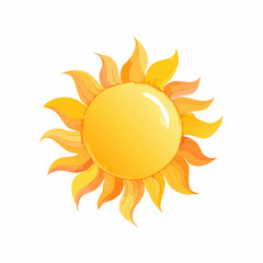 Naklejka premium sun watercolor flat isolated