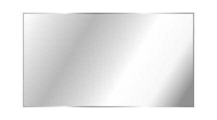 Clear, shiny acrylic sheet. Transparent plastic panel. Realistic glare and reflection on a see-through surface. Ideal for showcasing objects or designs. 16:9. PNG