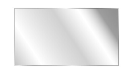 Transparent Acrylic Panel with High Gloss. Realistic Reflection and Glare.