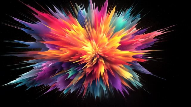 Abstract explosion of vibrant colors