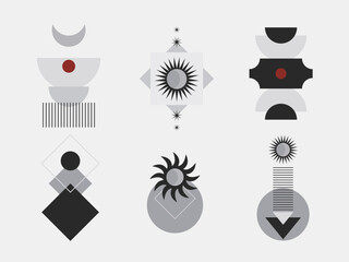 Graphic Decoration Icon Set for Design Poster, Card, Invitation, web Banner, T Shirt Print 