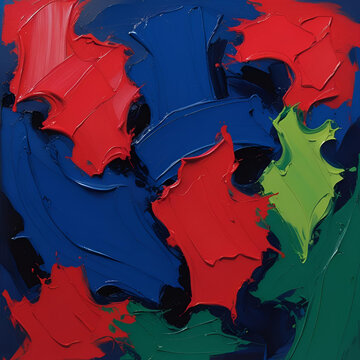 Abstract oil paint texture, vibrant strokes