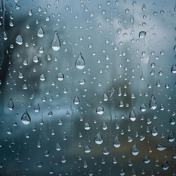 water drops on glass