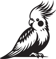 Cockatiel Parrot Vector 