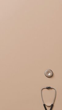 Stethoscope on background health minimalist concept