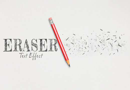 Eraser Shavings Text Effect