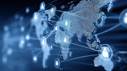 Exploring global business networking and customer connections through digital mapping technology