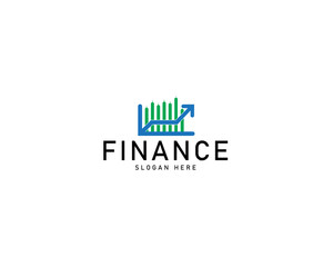 Business Finance professional logo template with Bars