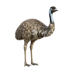 Realistic Emu &ndash; 3D Full Body Studio Render &ndash; PNG Clipart
