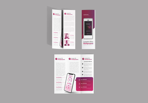 Open and Close Three Flyers Mockup