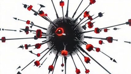 A clock with multiple arrows pointing to different times and directions - Powered by Adobe