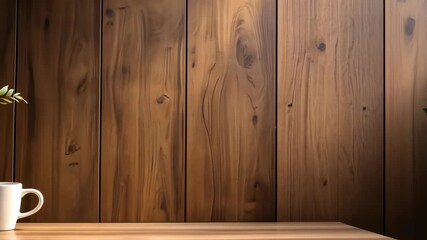 cup of hot coffee on table, minimalist style, morning or break, coffee break concept, relaxation and productivity