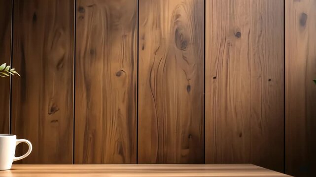 cup of hot coffee on table, minimalist style, morning or break, coffee break concept, relaxation and productivity