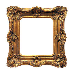 Elegant Gold Ornate Picture Frame Perfect for Design Projects
