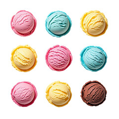 Rainbow Ice Cream In Waffle Cone, Generative AI