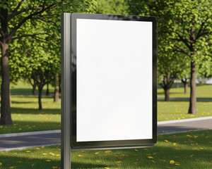 Blank Outdoor Advertising Board Mockup In Park