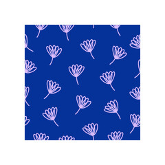 Seamless pattern with doodle of flowers. Seamless pattern for graphic design, fabric, or paper.