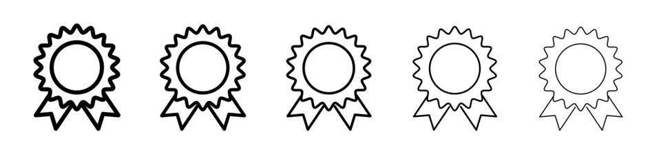 Accreditation icon flat simple outline logo