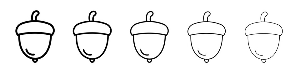 acorn icon flat simple outline logo