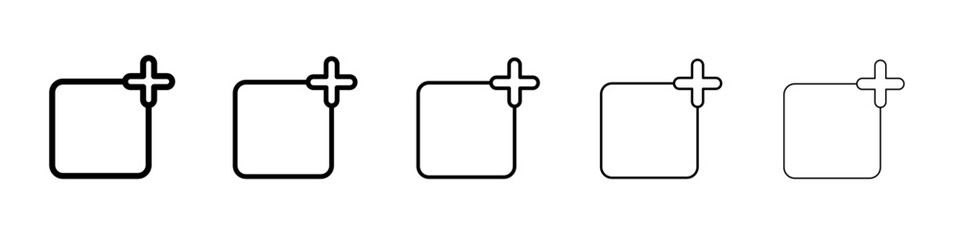 Add new icon flat simple outline logo