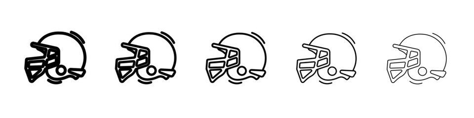 american football helmet icon flat simple outline logo