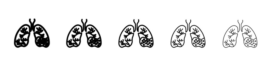 Asthma icon flat simple outline logo
