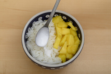 Mango sticky rice, Thai cuisine, flavors of the world