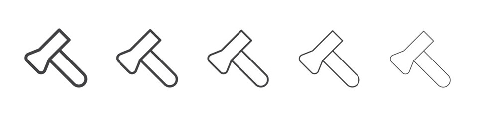 Axe icon flat simple outline logo
