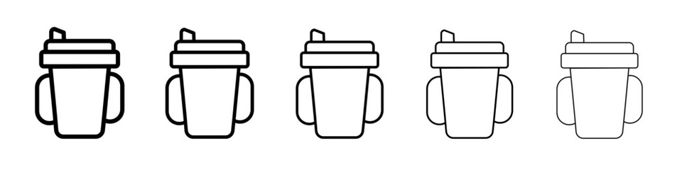 baby sippy icon flat simple outline logo