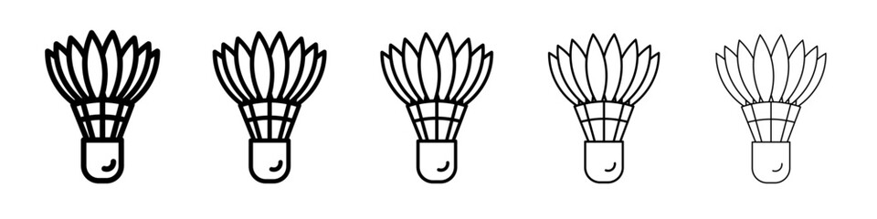 Badminton icon flat simple outline logo