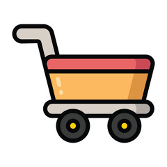 Simple Shopping Cart colorful icon. The icon can be used for websites, print templates, presentation templates, illustrations, etc	
