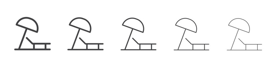 Beech holiday icon flat simple outline logo