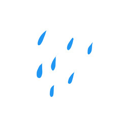 Minimal Blue Rain Cloud Illustration
