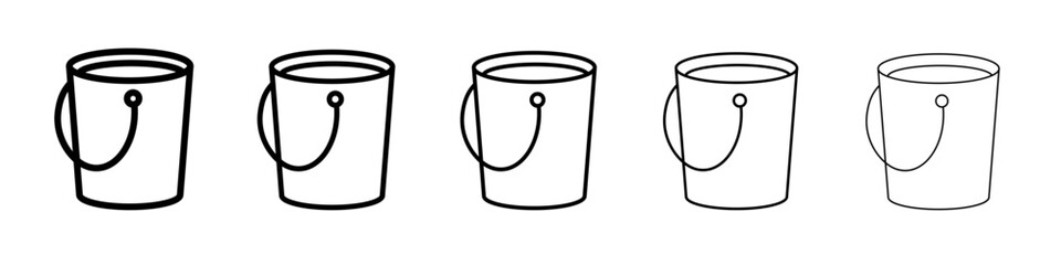 bucket icon flat simple outline logo
