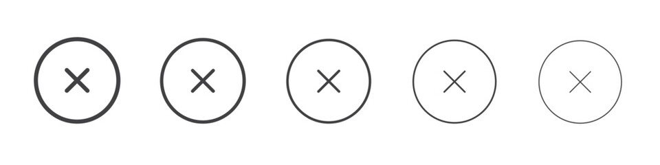 Cancel icon flat simple outline logo