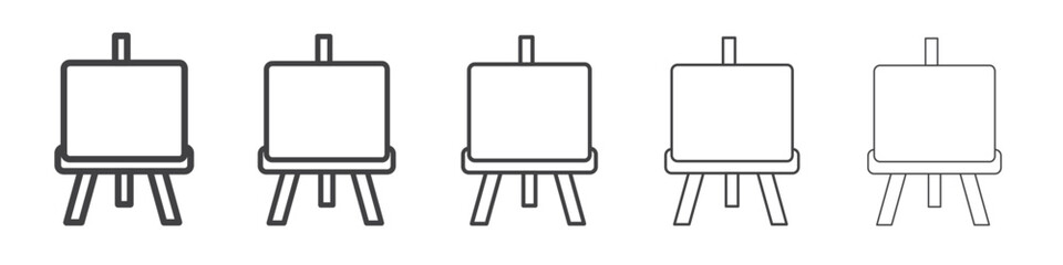 Canvas icon flat simple outline logo