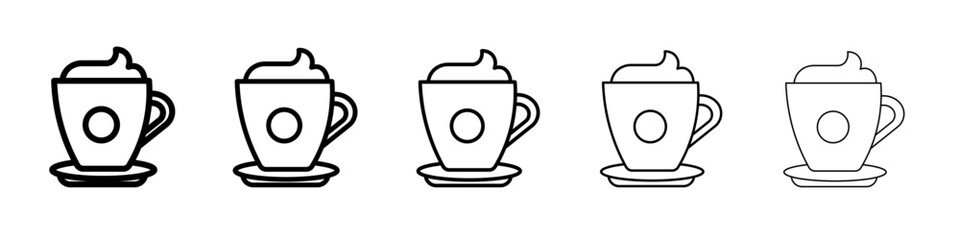 cappuccino icon flat simple outline logo