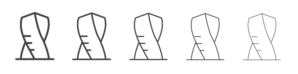 Cayan tower icon flat simple outline logo