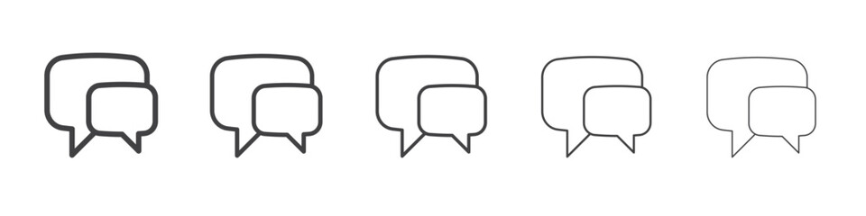 Fototapeta premium Chats icon flat simple outline logo