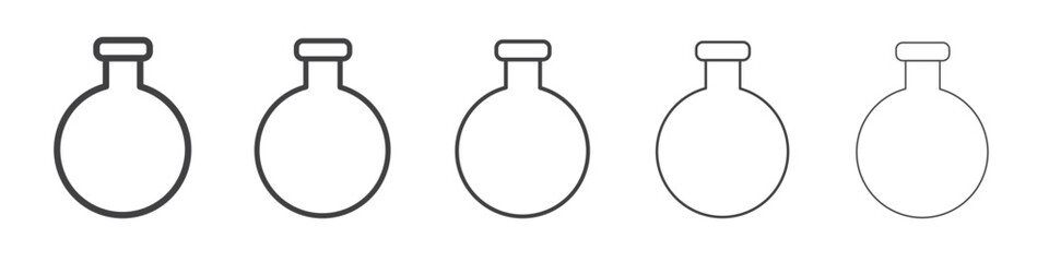 Chemistry icon flat simple outline logo