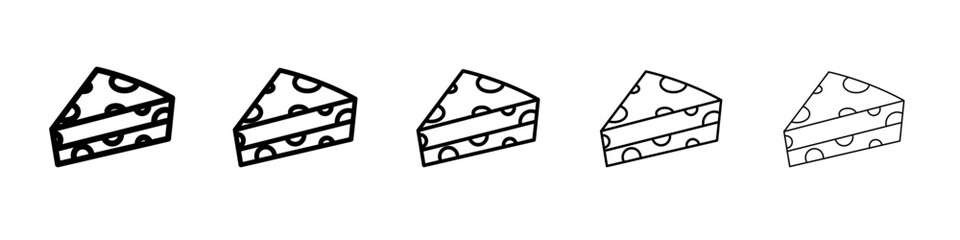cheese icon flat simple outline logo