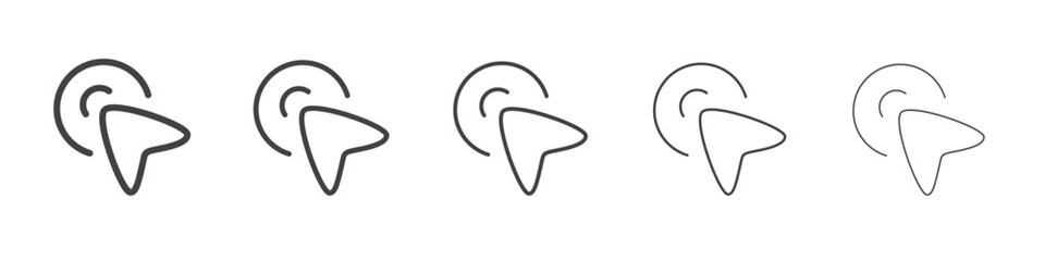 Click icon flat simple outline logo