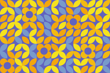 Abstract geometric background, brutalism bauhaus style elements in random order, different colors, seamless vector geo bg pattern, simple flat geometry shapes wallpaper, fabric, creative web projects