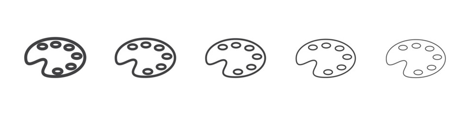 Color palette icon flat simple outline logo