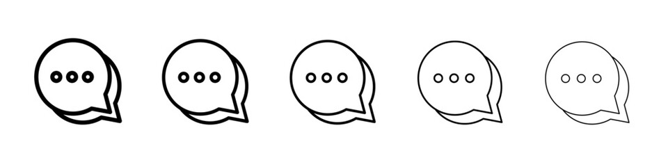 Comment icon flat simple outline logo