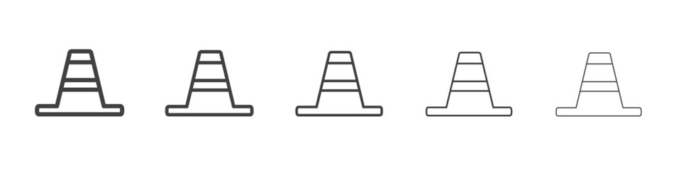 Cone icon flat simple outline logo